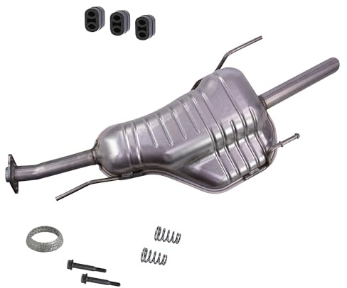 ATEC Germany Auspuff Schalldämpfer Set 1x Endschalldämpfer, mit | Kompatibel mit: OPEL ASTRA G Caravan, ASTRA G Kasten/Kombi