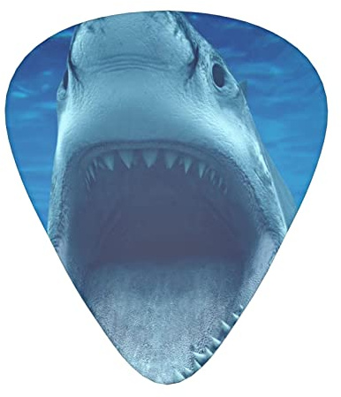 Shark Mouth Gitarrenplektren 12 Pack Set Gitarre Geschenk für Bass Plektren Akustik Gitarren Plektren mit transparenter Aufbewahrungsbox