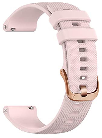 Wtukmo 18/20 mm Armband für Garmin Vivomove 3S/4S/HR/Forerunner 245 Smartwatch, Sport-Silikon, Schnellverschluss-Armband, Zubehör, Vivoactive 3 3t S40, Achat