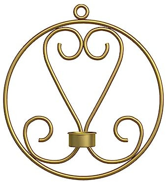HEXEH Kerzenhalterhalter Retro Schmiedeeisen 3D Wand-Kerzenhalter Ornamente Candlelight-Dinner Requisiten Dekoration Wandbehang Kerzenhalter Kandelaber (Color : B -Golden)