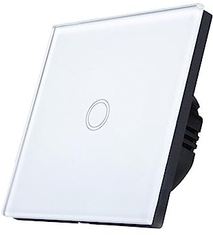 Angoily Wandschalter Weiß Mit Lichtfunktion Und Touch-steuerung Für Haushaltsgeräte Intelligenter Funktimer Für Moderne Wohnungen Und Büros Gehärtetes Glas Für