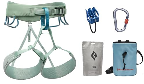BLACK DIAMOND Women's Momentum Climbing Harness Package, Desert Sage, LG