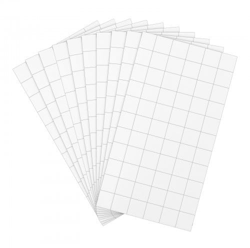 heavenlife 10 Fogli Cuscinetti Adesivi 3D, Quadrati in Schiuma 3D, Biadesivo Puntini Nastro Biadesivo per Effetti 3D, Carta, Plastica, Metallo (quadrato 12 * 12 * 3 mm)