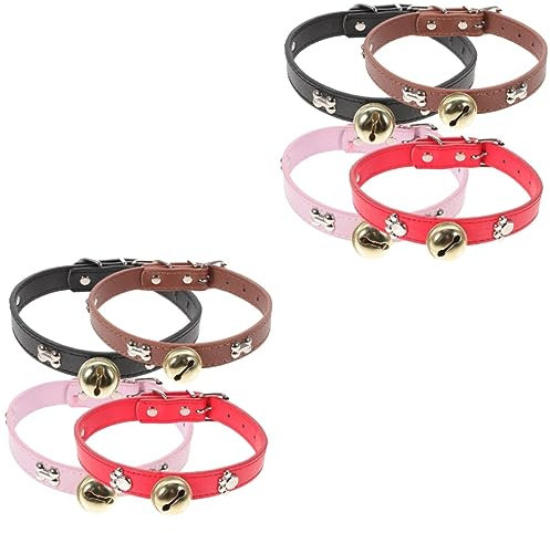 INOOMP 2 Sets Robuste Viehhalsbänder Schafhalsbänder Mit Glöckchen Ziegenhaltungszubehör Leicht Zu Findende Tierhalsbänder 4 Stück * 2