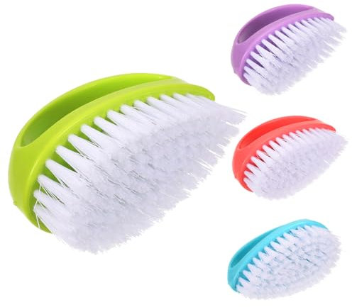 Ciieeo Set 4 Pezzi Spazzole Per Strofinare Multifunzionali, Spazzola Per Vestiti e Scarpe in Colori Assortiti, Compatta e Setole Morbide Per Pulizia Bucato Domestico e Uso Quotidiano
