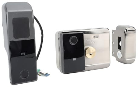 Gate Smart Rim Lock, Digitales Fingerabdruck-Elektronisches Passwort, Schlüsselloses Türschloss, Wasserdichtes Elektronisches Türschloss für den Außenbereich für die Sicherheit