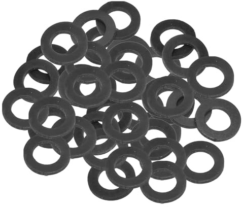 PATIKIL Arandela Plana de Goma M16, 40 Pcs, 16 mm de Diámetro Interno, 27 mm de Diámetro Externo, 3 mm de Grosor, Junta Espaciadora de Sellado para Grifo, Tubería de Agua, Manguera, Negro