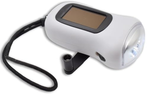 The Glowhouse Torcia a LED a carica elettrica, 5,5 x 5,5 x 4 cm, ricaricabile, manuale (manovella), torcia elettrica