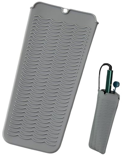 1 Pcs Professional Silicone Heat Resistant Mat Pouch for Hair Straightener, Curling Iron and Flat Iron, Portable Travel Mat and Cover for Hair Styling Tools, Heatproof Mat, Heat Protection Gloves