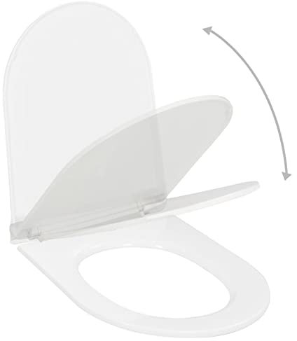 Xichuzi Tapa de váter de Cierre Suave y desenganche rápido Blanca, Tapa WC, Tapa De Inodoro, Asiento WC, Tapadera WC, Tapa Water, Recambios Inodoro 145017