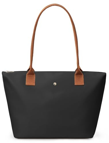 KALIDI Large Handbags for Women Foldable Tote Bag with Zip Waterproof Nylon Women's Totes top-handle bags for Work,School,Travel,Leisure,Shopping