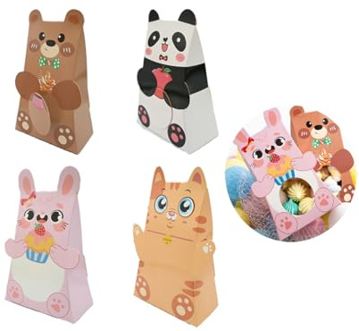 Geschenkbox,20PCS Originelle Ostergeschenke für Verpackung Papier, Geschenkboxen Geburtstag,Kleine Schachteln mit niedlichen Motiven,für Feiertage Geburtstag Geschenkverpackung,Gastgeschenk Babyparty