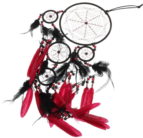 Atrapasueños Bohemio de Metal Cuentas y Plumas para Dormitorio
