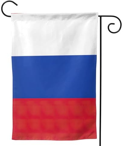 Russische Flagge, saisonale Gartenflaggen für draußen, langlebig, doppelseitig, Urlaubsdekoration, Hofflaggen