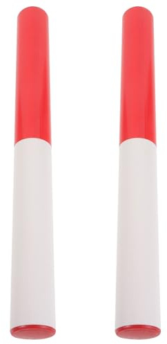 OFFSCH Bastones de Relevos para Atletismo 2 Pcs, Testigo de Plástico Abs Ligero de 30 Cm para Carreras al Aire Libre, Práctica Deportiva Escolar y Competición Infantil de Pista