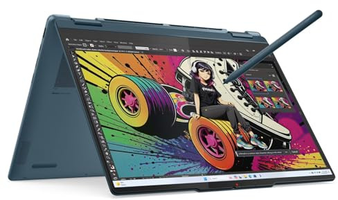 Lenovo Yoga 7 2-in-1 14AKP10 Copilot+ PC AMD Ryzen AI 5 340 Ibrido [2 in 1] 35,6 cm [14] Touch screen WUXGA 16 GB LPDDR5-SDRAM 512 GB SSD Wi-Fi 7 [802.11be] Windows 11 Home Tedesco Colore foglia di t