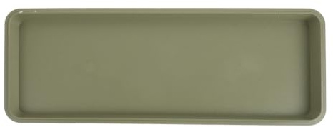 TOYANDONA Vassoio Rettangolare per Vaso Piante in Plastica, Verde | Resina, Facile da Pulire, Contenimento Acqua Efficiente, Bordo Anti-perdita per Balcone e Interno