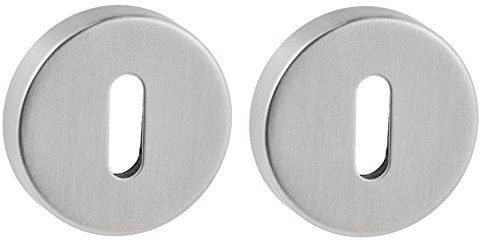 ck-tuerbeschläge Schlüsselrosette Buntbart | V2A Edelstahl matt | 1 Paar