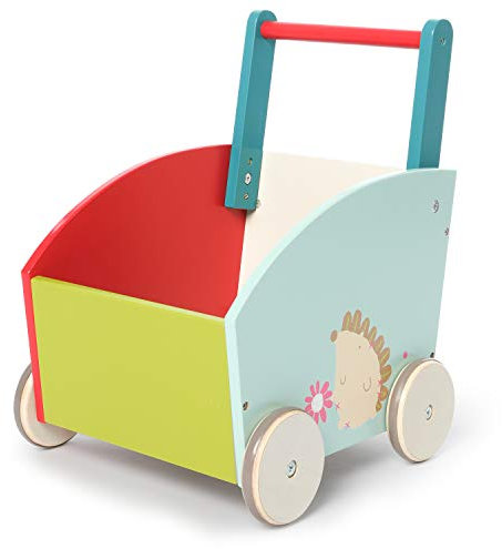 labebe - Lauflernwagen Holz Mädchen, Gehhilfe Baby Lauflernhilfe, Laufwagen Holz für Babys, Holz Playland Lauflernwagen für Junge, 2in1 Lauflernhilfe Baby, Spiel und Laufwagen ab 1 Jahr Kinder - Igel