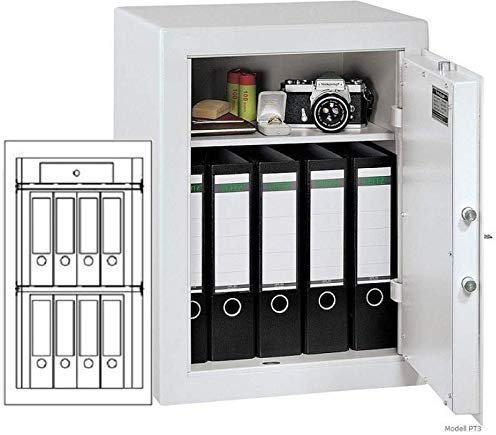 Müller Safe PT 9 Möbeltresor, Doppelbartschloss mit 2 Schlüsseln, Klasse S2 nach EN 14450, H90xB50xT45 cm, 105 kg