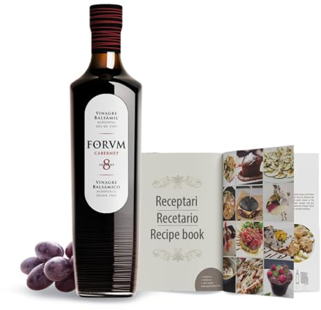 Forvm Cabernet, Vinagre de Vino Tinto, Fantástico para Cocinar | Usado 12 Años en el Menú de los Premios Nobel, Envejecido Artesanalmente 8 Años en Barricas (1 Botella)