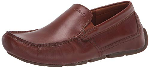 Clarks herr Markman Plain Mockasin, Mörkt brunt läder, 43 EU