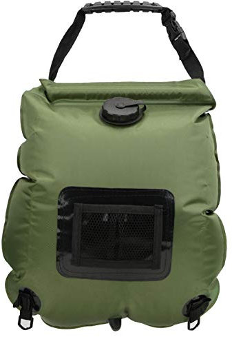 Vbestlife Tragbare 20L Solarheizung im Freien Warmwasser-Duschtasche Solar Heat Dathering Duschtasche für Camping Wandern Strand Reisen