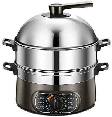 La vaporera eléctrica para Alimentos 60 Minutos Regular 28 cm de diámetro de la vaporera de Alimentos de Acero Inoxidable