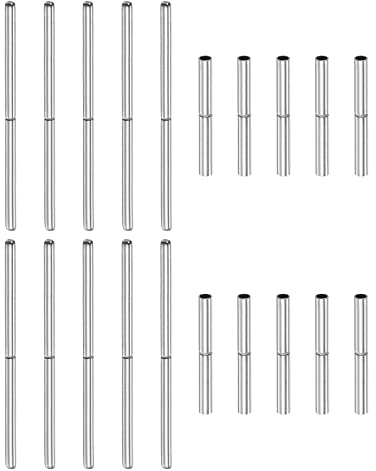 HARFINGTON 10pcs Watch Strap Tubes Pins 1.3mm Tube Dia 21mm Pin Length Stainless Steel Connecting Shaft for Watch Band Repairing Replacement