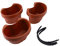 KVSERT Lot de 3 pots de fleurs uniques pour gouttière de jardin