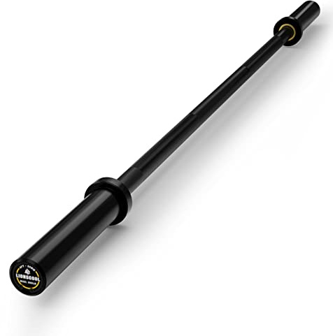 LIONSCOOL Premium 4ft Barbell (Black E-coating, 4FT, 500LBS)