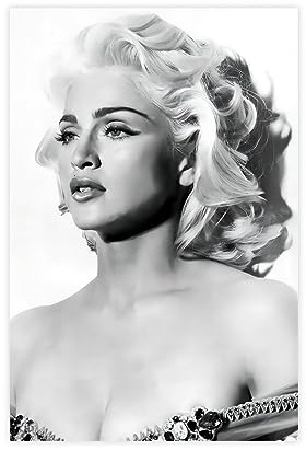 Madonna Musikposter 1 (1) Leinwand Poster Wandkunst Dekor Druck Bild Gemälde für Wohnzimmer Schlafzimmer Dekoration ungerahmt 30 x 45 cm