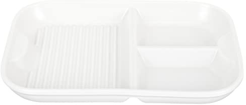 LIFKOME Assiette Déjeuner Divisée Céramique Avec Compartiments Vaisselle Pour Plat De Service Pour Fruits Et Salades