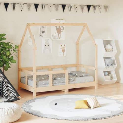 Rantry Kinderbett 70x140 cm Massivholz Kiefer Baby- und Kleinkindmöbel Model835721