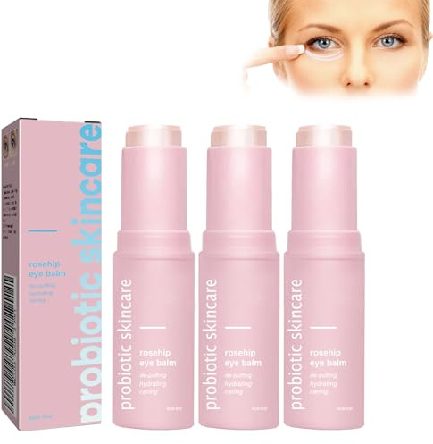 Dyceittdia 3PCS Crema de Ojos en Barra, Crema Contorno de Ojos Rosa Mosqueta, Reduce las Bolsas y las Líneas de expresión y Reafirma el Contorno de los Ojos, 3PCS*3g, eye cream1
