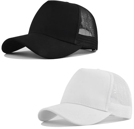 HAPEE Baseball-Kappen für Herren, 2/3er-Pack, Trucker, Klassische Snapback-Kappe