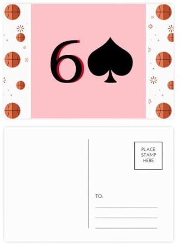 Peace Spade 6 Poker Basketball Postkarten-Set Dankeskarte Mailing Seite 20 Stück