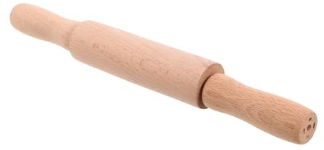 Vaguelly Boy Girl's Mini Rolling Pin Wood Roller Holiday Decor Accessory Boys and Tool for Baking and