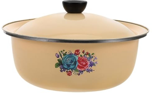 Abaodam Ciotola per Mescolare Gialla in Acciaio Inossidabile 2000ml Stile Retrò e Superficie Liscia, per Cucina e Ristorazione