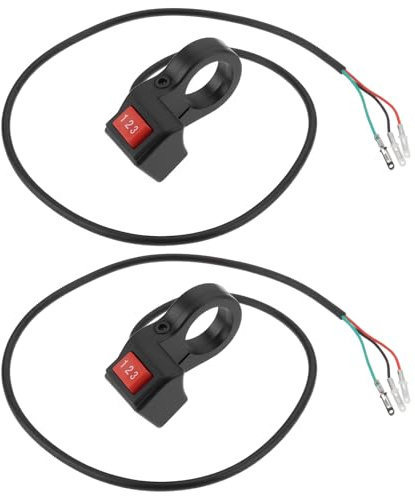 ECSiNG 2 Stücke 22mm Lenker 3 Geschwindigkeit Modul Schalter für Motorrad E-Bike Roller
