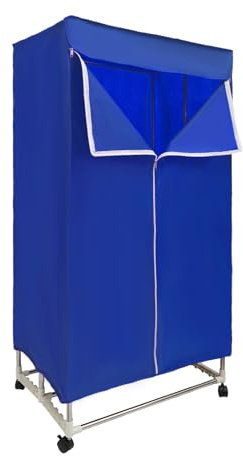 Asciugatrice Portatile 1500W Pieghevole Asciugatrice Elettrica con Telecomando e Ruote, Capacità 30kg Asciugatrice in Acciaio Inox 70*50*150cm Asciugatrice a Ventilazione per Appartamenti e Tempo