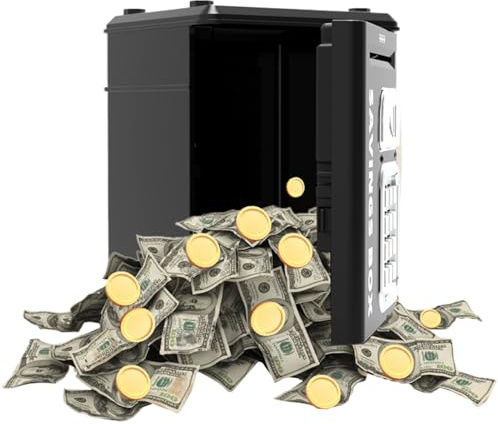 Sicuro dei bambini - Sicuro dei bambini con blocco del codice | Cassetta di cassa elettronica, giocattolo di risparmio | Bank Safe con una password per i giochi di ruolo per giovani e adulti, istruzio