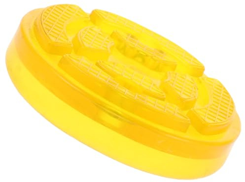 WEKADRIN Wagenheber Gummiauflage Rund aus Verstärktem Gummi Langlebiger Floor Jack Pad Adapter Kompatibel mit Hydraulikheber und Rangierwagenheber Gelb Einfache Montage Stabilisierend