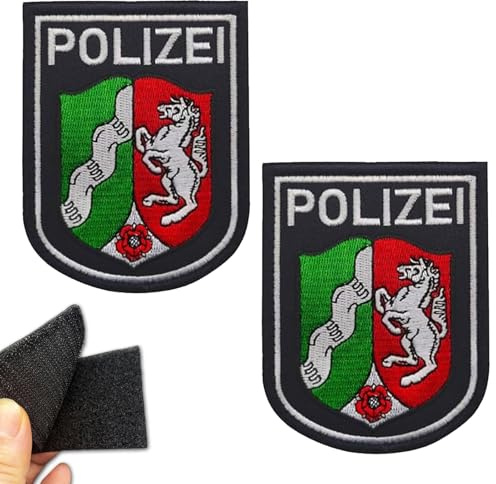 2 Stück Polizei Patch,9x7.5cm Bundespolizei Patch,Bundespolizei | Polizei-Aufnäher,Polizei Bestickte Aufnäher Mit Klettverschluss,Für Offizier,Wachuniformen,Weste,Jacke,Tragetasche,Hut