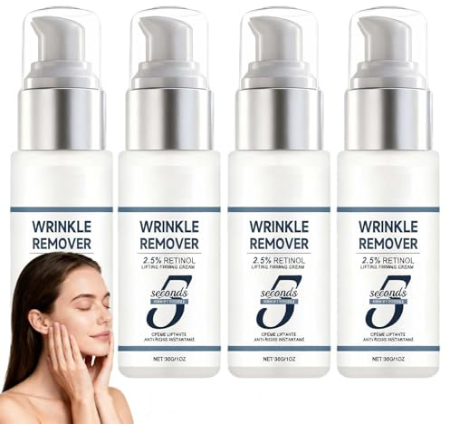 Crema lifting per 5 secondi, crema retinolo per viso e collo, idratante rassodante con idratazione intensa, crema viso rassodante con cura e perfezionamento dei pori (3 pezzi)