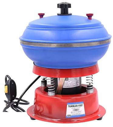 Máquina pulidora vibratoria de tambor con capacidad de 3 kg for joyería y metal. Herramientas de pulido y esmerilado vibratorio. Ajuste flexible