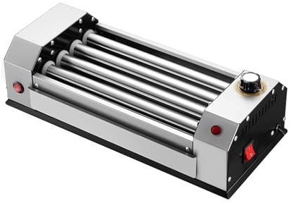 ZGHQHCDRH Máquina de Rodillos para Hot Dogs, Grill de Salchichas de Acero Inoxidable para Desayuno de Cocina, Rodillos de Calentamiento Automáticos, para Desayuno de Cocina(Black)