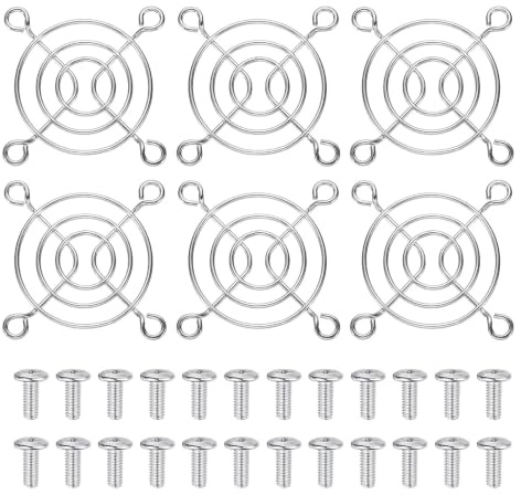 PATIKIL 50mm Fan Finger Grill, 6 Pcs Metal Ventilation Grill Guard Cover with Screws for Industry Workshop Computer Household Refrigerators Air Conditioning, Silver