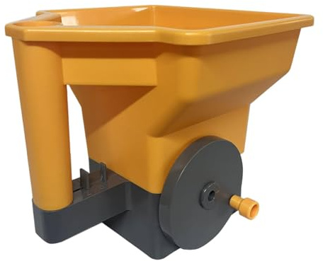 Spandiconcime Manuale per noccioli, capacità 3 Litri, spandiconcime Portatile Regolabile a 3 Marce per in Giardino, di agricoli