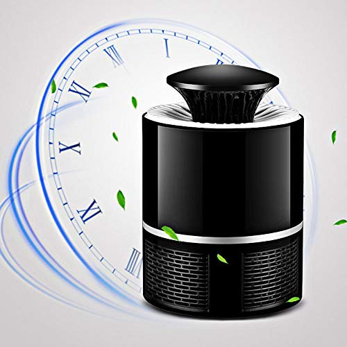 JX Mosquito Zapper, Killer USB Silencieux - Portable Insect Killer, Lampe LED Anti-Moustiques éLectronique, Tueur D'Insectes Mouches PièGe pour IntéRieur, Pas Bruit, Pas Rayonnement,Black